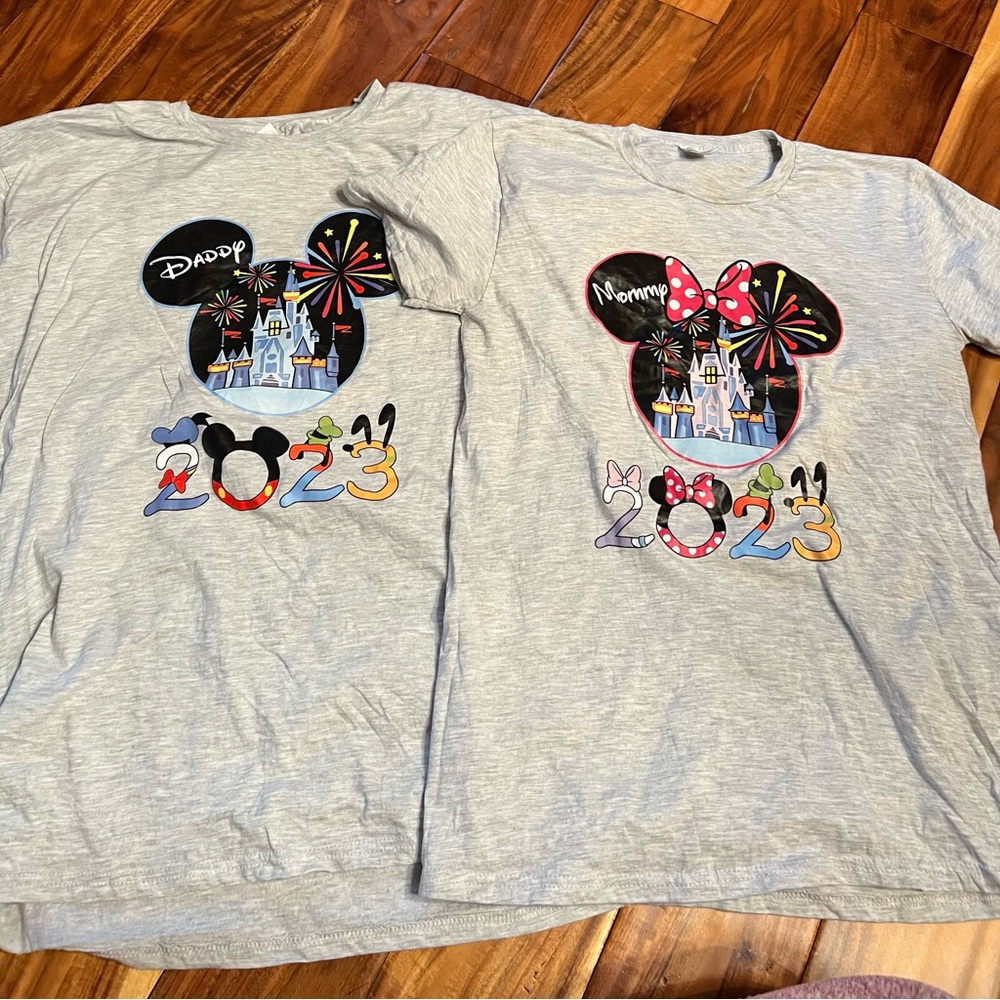 Mommy & daddy Disney world family matching shirts